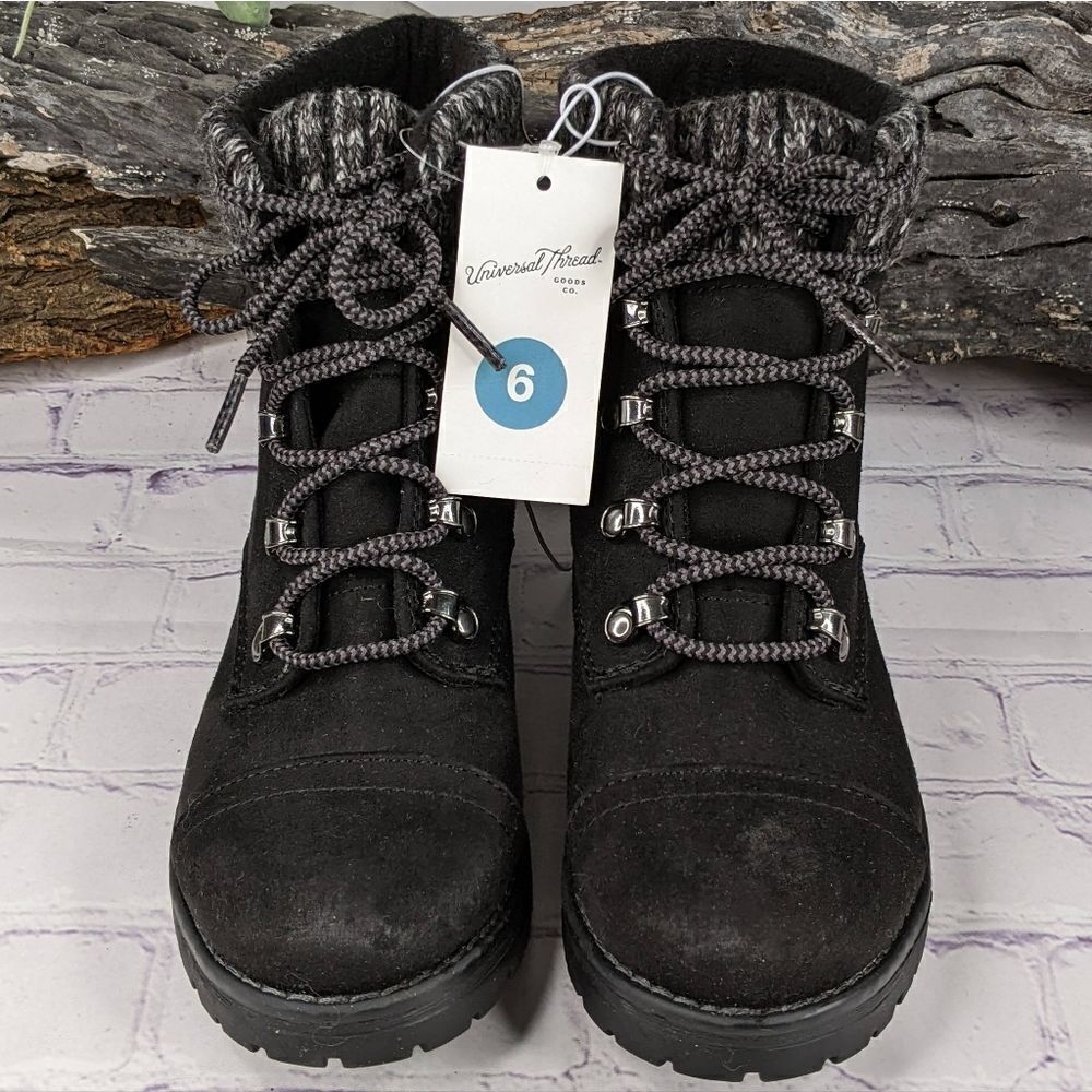 Universal Thread Danica Microsuede Lace-Up Boots - Picture 2 of 8